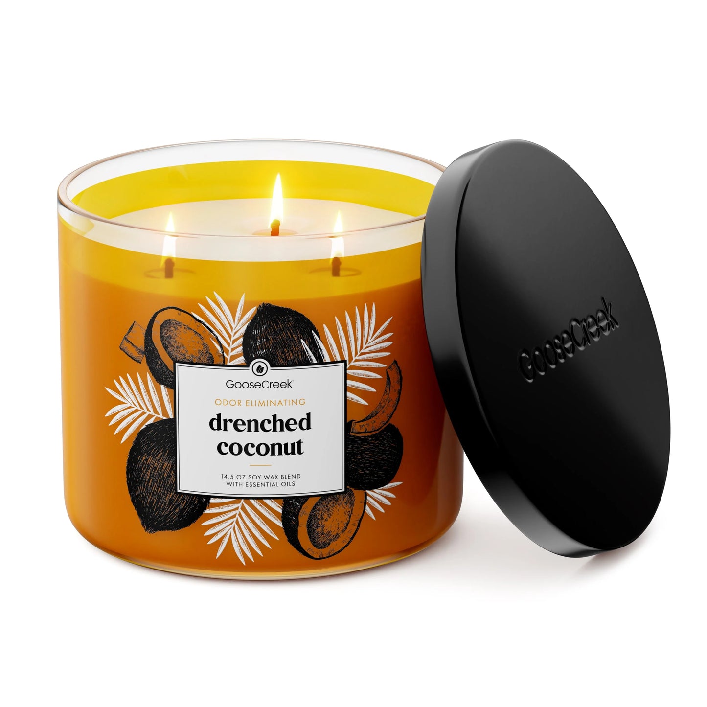 Odor Eliminating Drenched Coconut 3-Wick Candle